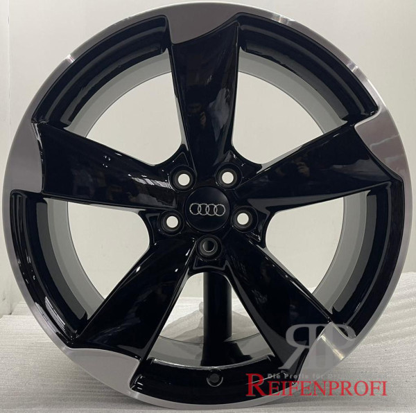 Original Audi A1 8X 18 Zoll Rotor Felgen Satz 8X0601025BT 8X0601025AR Schwarz poliert 328-A*