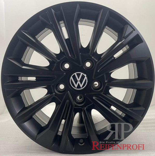 Original VW T5 T6 T6.1 17 Zoll Aracuja Felgen Satz 7LA601025E 7x17 ET55 Schwarz matt